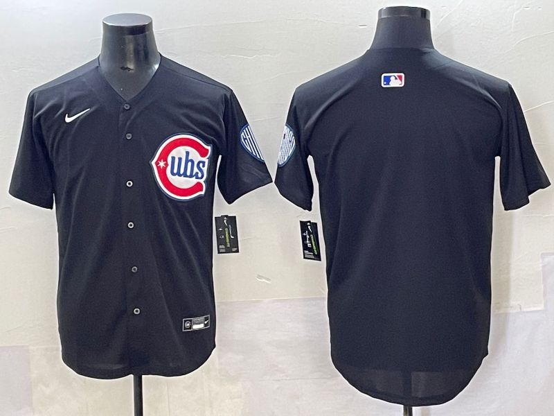 Men 2025 Chicago Cubs Blank Black Fashion Retro Nike MLB Jersey style 1->arizona diamondback->MLB Jersey